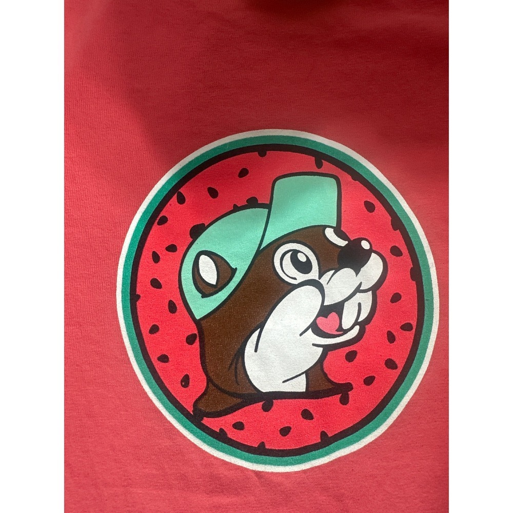 Buc-ee's Life is Sweeter Watermelon Truck Graphic T-Shirt Coral Red XL NWT - Picture 2 of 6